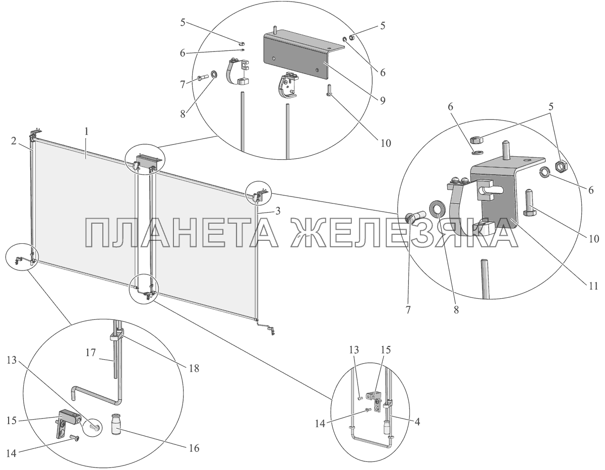 Шторка противосолнечная 152-8200036 МАЗ-152 (2011)